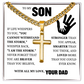 Cross Cuban Link Chain - To My Son "You Are Braver Than You Believe"