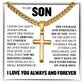 Cross Cuban Link Chain - To My Son "The Courage and Strength I See In You"