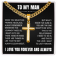 Cross Cuban Link Chain - To My Husband "You Are The One"