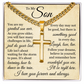 Cross Cuban Link Chain - To My Son "Just Do Your Best"
