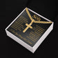 To My Son - Artisan Cross with Cuban Link Chain