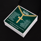 Cuban  Chain with Cross Necklace - To My Son "Believe In Yourself"