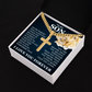 Artisan Cross with Cuban Link Chain - To My Son "I Believe In You"