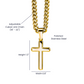 Cuban Chain with Cross Necklace - To My Grandson "I'll Always Be with You"