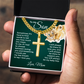 Cuban Chain with Cross Necklace - To My Son "I Love You"