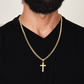 Cuban Chain with Cross Necklace - To My Grandson "Believe in Yourself"