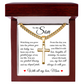 Cross Cuban Link Chain - To My Son "You Are My Greatest Blessing"