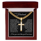 Cross Cuban Link Chain - To My Husband "I Love You More Than You'll Ever Know"