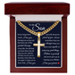 Cross Cuban Link Chain - To My Son "Believe In Yourself"