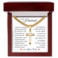 Cross Cuban Link Chain - To My Husband "I Have Found My Home"