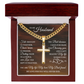 Cross Cuban Link Chain - To My Husband "Fate Brought Us Together"