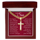 Cuban Chain with Cross Necklace- To My Son "Trust Yourself"