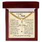 Cross Cuban Link Chain - To My Son "Just Do Your Best"