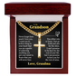 Cross Cuban Link Chain - To My Grandson "You Either Win or Learn"