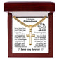 Cross Cuban Link Chain - To My Grandson "Never Forget How Much I Love You"