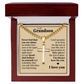 Cross Cuban Link Chain - To My Grandson "I'm Always Here For You"