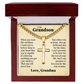 Cross Cuban Link Chain - To My Grandson "You Are Capable of Achieving Anything"