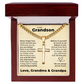 Cross Cuban Link Chain - To My Grandson "You Are Always in Our Hearts"