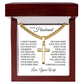 Cross Cuban Link Chain - To My Husband "I Cannot Live Without You"