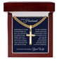 Cross Cuban Link Chain - To My Husband "I Love You Forever"
