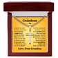 Cross Cuban Link Chain - To My Grandson "I Will Always Carry You In My Heart"