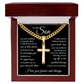 Cross Cuban Link Chain - To My Son "I Love You Forever and Always"