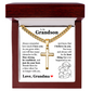 Cross Cuban Link Chain - To My Grandson "Always Remember How Much I Love You"
