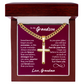 Cross Cuban Link Chain - To My Grandson "Just Do Your Best"