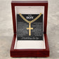 To My Son - Artisan Cross with Cuban Link Chain