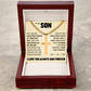 Cross Cuban Link Chain - To My Son "You Are My Greatest Pride"
