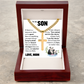 Cross Cuban Link Chain - To My Son "You Are Braver Than You Believe"