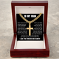 Cross Cuban Link Chain - To My Husband "I Love You More Than You Will Ever Know"