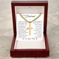 Cross Cuban Link Chain - To My Husband "I Have Found My Home"