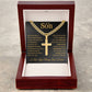 To My Son - Artisan Cross with Cuban Link Chain