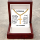 Cross Cuban Link Chain - To My Grandson "Never Forget That I Love You"