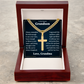 Cross Cuban Link Chain - To My Grandson "Just Hold This Close and Feel My Love"