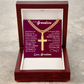 Cross Cuban Link Chain - To My Grandson "Just Do Your Best"