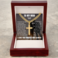 Cross Cuban Link Chain - To My Husband "Meeting You Was Fate"