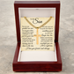 Cross Cuban Link Chain - To My Son "Just Do Your Best"