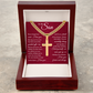 Cuban Chain with Cross Necklace- To My Son "Trust Yourself"