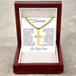 Cross Cuban Link Chain - To My Husband "I Cannot Live Without You"