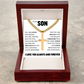 Cross Cuban Link Chain - To My Son "You Are Loved"