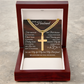 Cross Cuban Link Chain - To My Husband "Fate Brought Us Together"