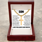 Cross Cuban Link Chain - To My Son "The Courage and Strength I See In You"