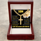 Cross Cuban Link Chain - To My Son "Never Forget That I Love You"