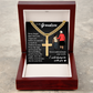Cross Cuban Link Chain - To My Grandson "Never Underestimate Your Worth"