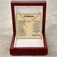 Cross Cuban Link Chain - To My Grandson "I'm Always Here For You"