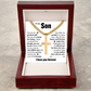 Cross Cuban Link Chain - To My Son "You Are My Greatest Gift"
