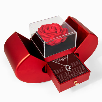 Forever Love Necklace with Rose Box - To My Daughter "Stay Fearless"