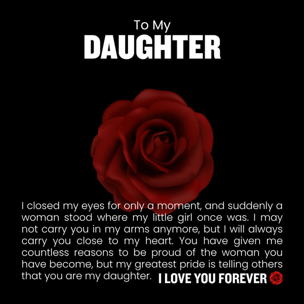 Forever Love Necklace with Rose Box - To My Daughter "I Love You Forever"